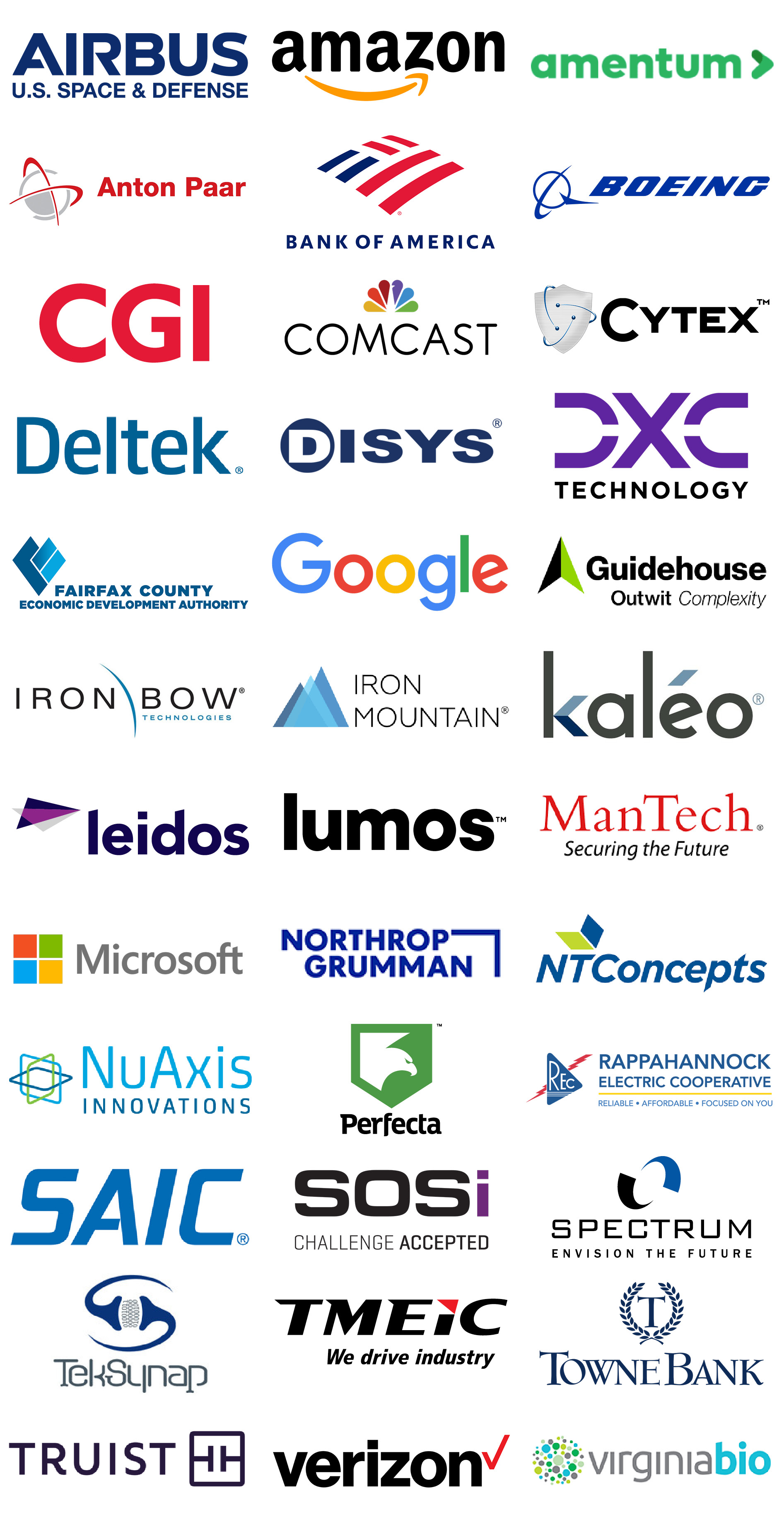 technology logos and names